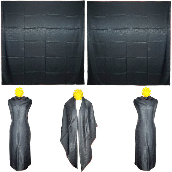 NWT Double Sided Silk Scarf 53"x53" Large Square Shawl Wrap XiangYunSha 36561 - Picture 1 of 8